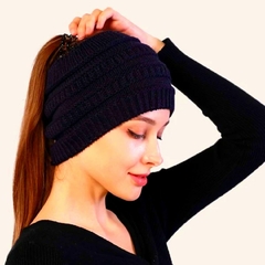 Touca Gorro de Lã para Rabo de Cavalo/3