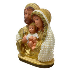 Imagem Sagrada Família Manto c Pérola + Caneta Oração Brinde na internet
