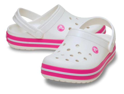 Crocband White/Pink Crush
