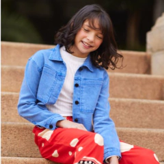 Jaqueta Jeans Infantil com Strech Colorida Ópera Kids/7