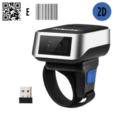 Leitor de Código de Barras e QR Code Portátil de Dedo 2D