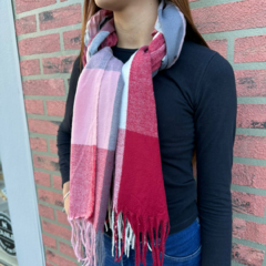 Lenço Cachecol Echarpe Longo Xadrez Inverno Feminino/7