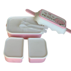 Kit 20 Lancheiras Infantil Pote c Talher Adesivo Escolar - Clube de Mães