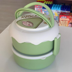 Kit 20 Marmitas Escolar Dupla com Talher Infantil - Clube de Mães