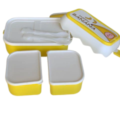 Kit 20 Lancheiras Infantil Pote c Talher Adesivo Escolar - Clube de Mães