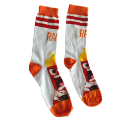 Meia Divertidamente Personagem Emoções Kit 2 Pares Cano Alto/2