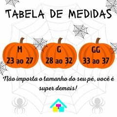 Meia 3/4 Infantil Hallowen para Fantasia Abobora/4