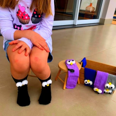 Meia Infantil Cano Longo Divertida 25 ao 30/12