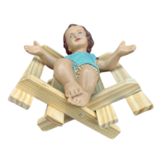 Menino Jesus na Manjedoura para Presépio Árvore de Natal/6