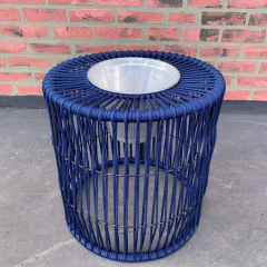 Mesa Balde de Gelo + 2 Puffs Corda Náutica p/ Varanda/7