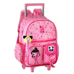Mochila Infantil Luluca Escolar com Rodinhas e Alça Menina/2