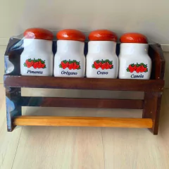 Porta Tempero Suporte Rolo de Papel Toalha Cozinha/2