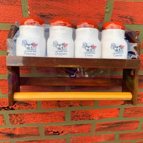 Porta Tempero Suporte Rolo de Papel Toalha Cozinha