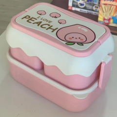 Imagem do Kit 20 Lancheiras Infantil Pote c Talher Adesivo Escolar