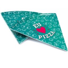 Jogo 10 Pratos para Pizza Triangular Decorados Rígidos/4