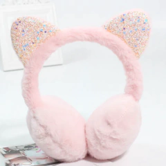 Protetor de Orelha de Bichinho Rosa Pelúcia Macia c/ Orelha/2