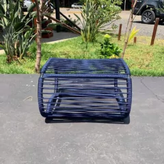Mesa Balde de Gelo + 2 Puffs Corda Náutica p/ Varanda/8