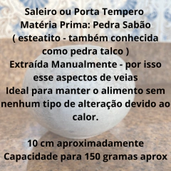 Saleiro ou Porta Tempero em Pedra Sabão Cozinha Gourmet/4