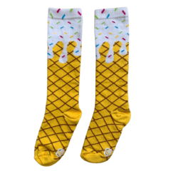 Meia 3/4 Colorida Infantil e Adulto Kit 3 Pares até o joelho/4