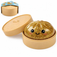 Kit 3 Squishy Brinquedo Antiestress Dumpling Glitter Raro Bolinho - Clube de Mães