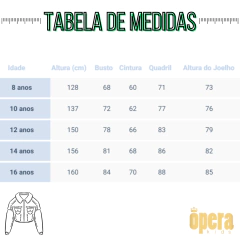 Jaqueta Jeans Infantil com Strech Colorida Ópera Kids/9