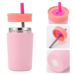Copo Térmico Infantil com Canudo de Silicone 350 ml/3