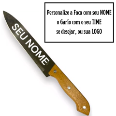 Kit Churrasco Personalizado Faca Garfo + Estojo/4