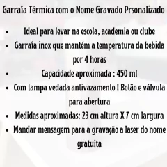 Garrafa Térmica com o Nome Gravado Personalizado/10