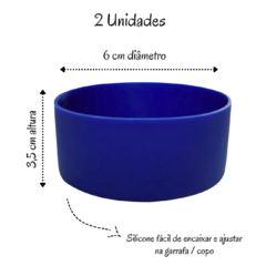 Protetor Base de Silicone p Copo Garrafa Térmica Pequeno 2Un/18