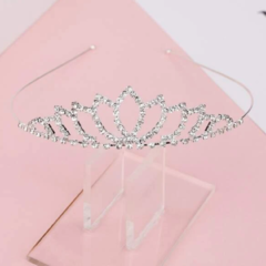 Arranjo de Cabelo Coroa para Noiva Prata com Strass - comprar online