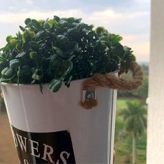 Vaso Cachepot Decorativo Com Alça Em Corda Decorativo/4