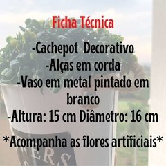 Vaso Cachepot Decorativo Com Alça Em Corda Decorativo/6