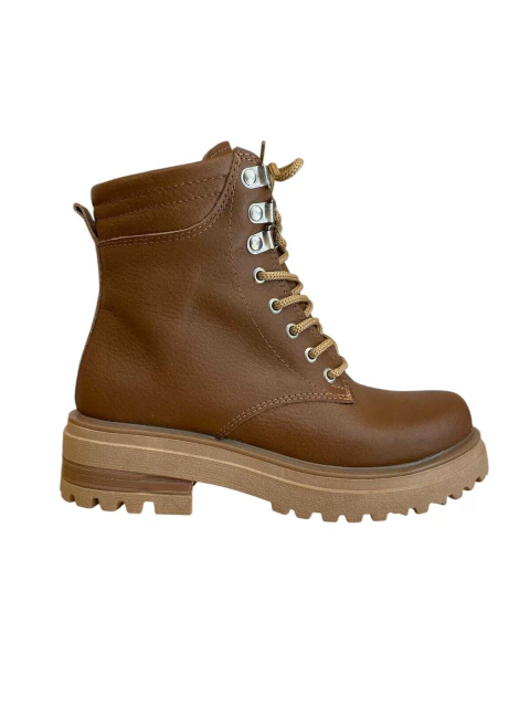 BORCEGO CUERO ACORDONADO PLAFORMA BAJA SUELA- ISSALERNO.SUELA