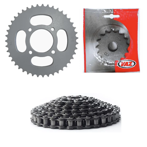 Kit Transmissão Relação 43/16 Suzuki Intruder 125, YES 125 - VAZ Xtreme