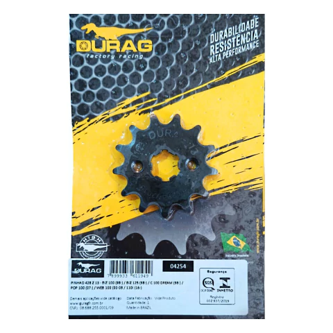 Pinhão 13 BIZ 100 / 110 / 125, Pop 100 / 110, C 100 Dream, FYM 150, FYM 125, Hunter 90, WEB 100 - DURAG