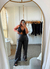 Pantalón cuerina wide - comprar online