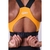 Top Authen Grit Bossa Alças Laranja/Preto Alto Verão 2025 - comprar online
