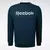 Blusa Moletom Reebok Big Logo Linear Crew Azul Masculino - comprar online