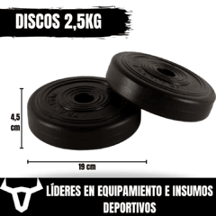 Kit 30kg con mancuernas de pvc + barra 1,20mts en internet