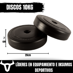 Imagen de Kit 55 kg con barra maciza + mancuernas hierro