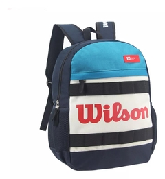 MOCHILA WILSON SPORT FIT 16" COD. 11038NB AZUL/CELESTE Y BLANCO