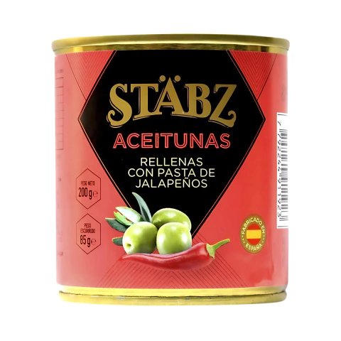 ACEITUNAS RELLENAS CON JALAPEÑOS STABZ 200 GR. - comprar online