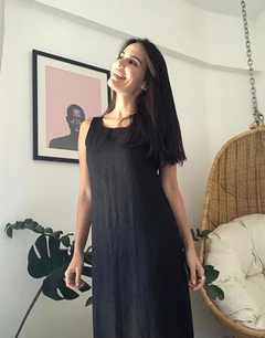 Vestido longuete laos preto - comprar online