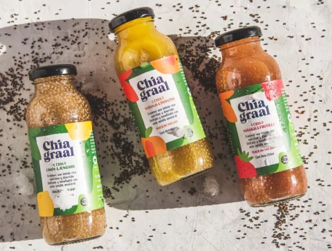 JUGO DE FRUTILLA Y NARANJA CON CHIA SIN TACC VEGANO X 250CC CHIA GRAAL