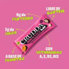Barrita proteica avellana y chocolate x 40gr - CRUDDA - comprar online