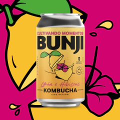 KOMBUCHA LIMON E HIBISCUS X 354ML - BUNJI