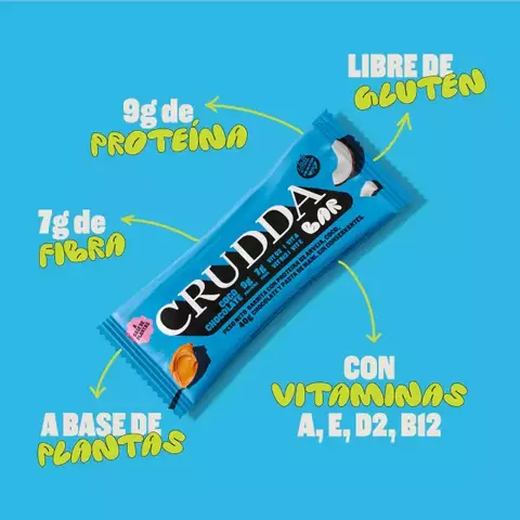 BARRITA PROTEICA COCO Y CHOCOLATE X 40GR - CRUDDA - comprar online