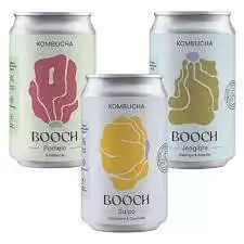KOMBUCHA CON MELENA DE LEON Y MANZANILLA SABOR MANDARINA X 354ML. - BOOCH