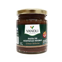 PASTA DE ACEITUNAS NEGRAS SIN TACC X 170GR VANOLI - comprar online