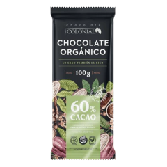 CHOCOLATE SIN AZÚCAR 55% CACAO SIN TACC X 100GR COLONIAL - comprar online